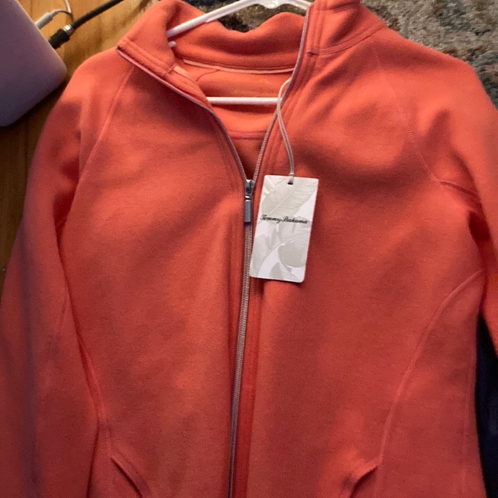 NWT tommy Bahama coral zip sweatshirt